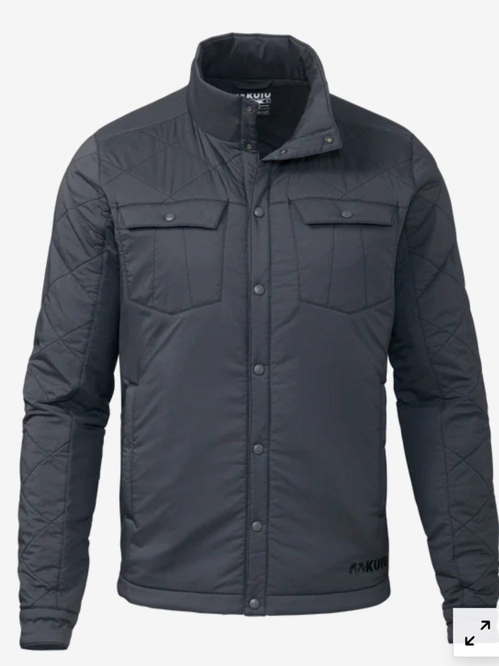 KUIU Men's Lightweight Gunmetal- Base Camp Insulated Snap Shirt